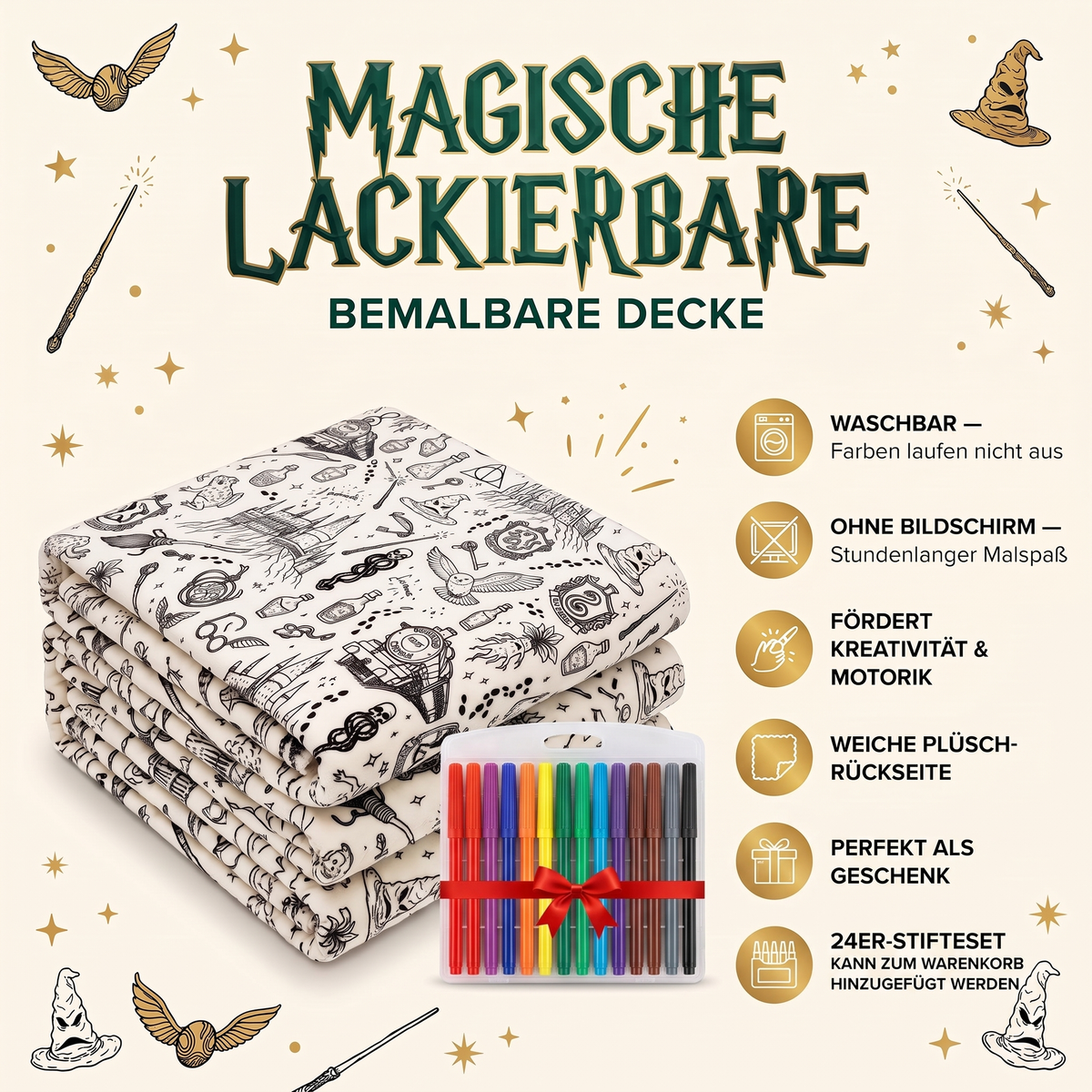 Bemalbare Decke für Muggel